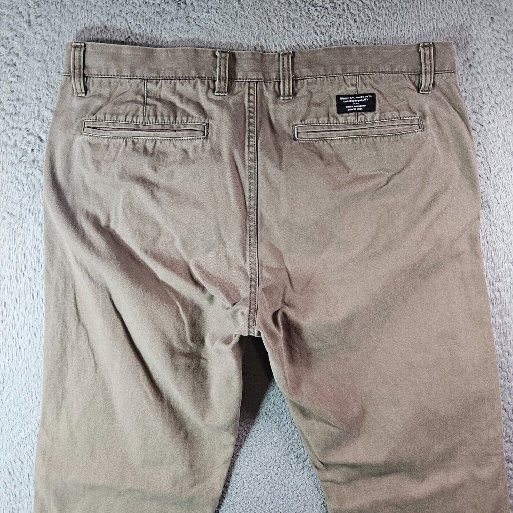 Armani Exchange Chino Pants Men 32 x 32 Relaxed Straight Cotton Greenish‎ Brown - Picture 9 of 14